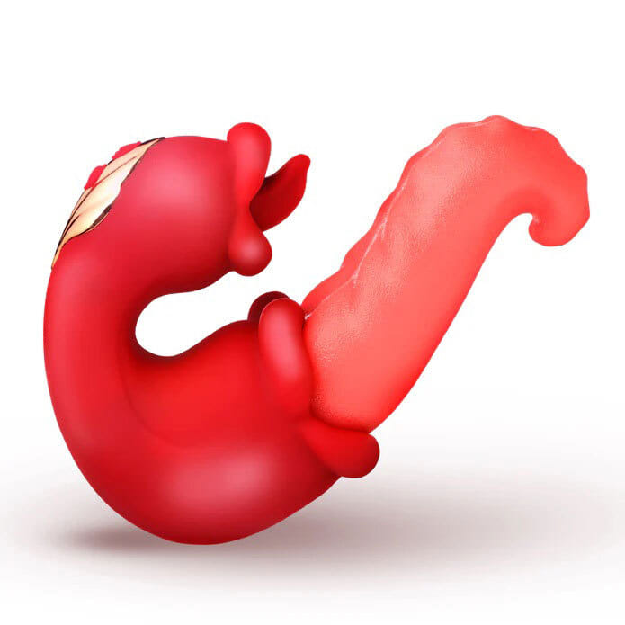 Lickgasm Lick Lasher Licking Vibrator - Red - Image 2