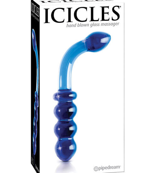 Icicles No. 31 Hand Blown Glass - Blue G Spot