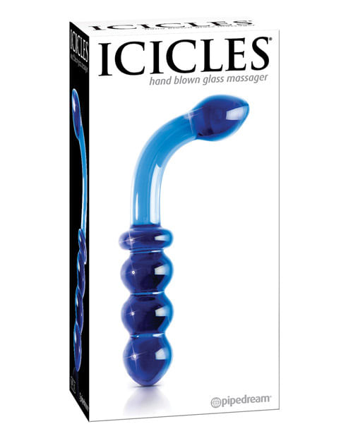 Icicles No. 31 Hand Blown Glass - Blue G Spot
