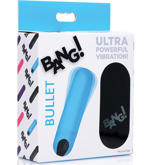 Bang! Vibrating Bullet w/Remote Control - Blue