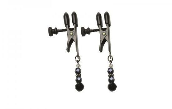 Black Beaded Clamps - Adjustable Broad Tip
