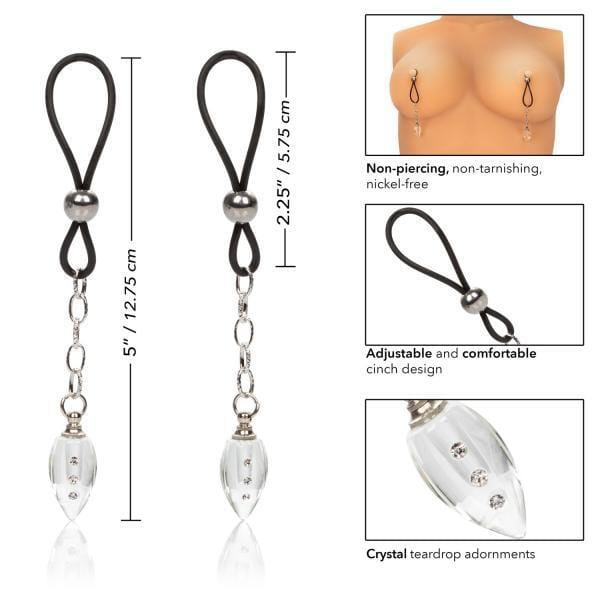 Nipple Play Non-Piercing Jewelry Crystal Teardrop - Image 3