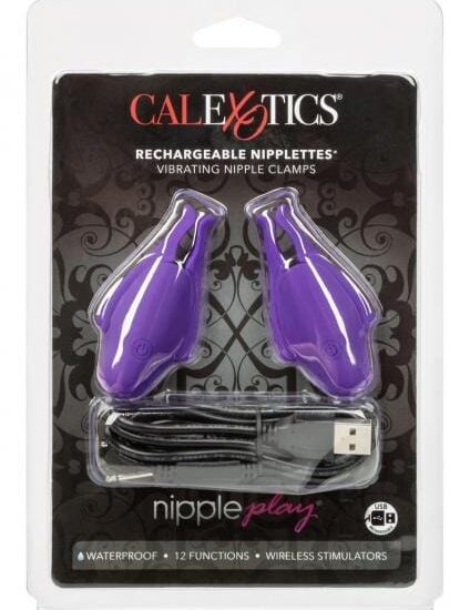 Nipple Play Rechargeable Nipplettes - Purple