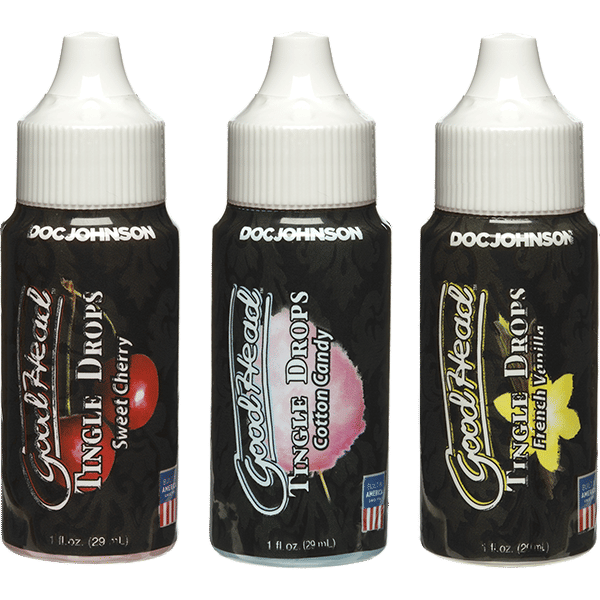 Goodhead Tingle Drops 3-pack French Vanilla, Cotton Candy, Sweet Cherry