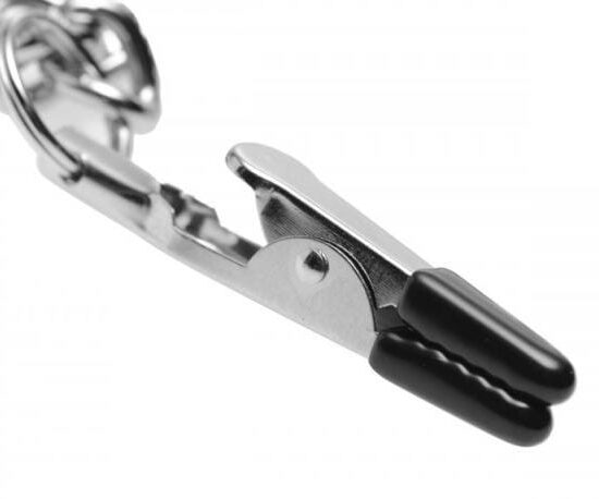 Chained Collar Nipple Clamps and Clitoris Clamps Set